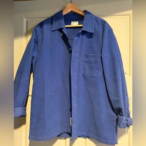 Frank & Oak Men's Deep Blue Shirt Jacket (Chore Jacket)